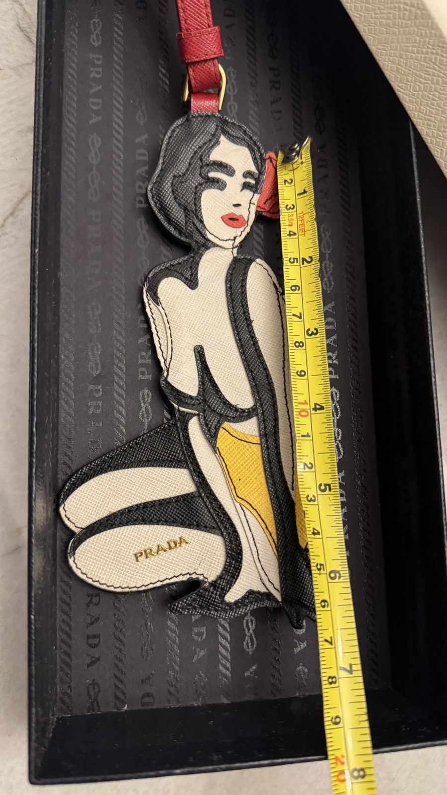 Prada Prada Saffiano Leather Bathing beauty luggage Tag Size ONE SIZE - 5 Thumbnail