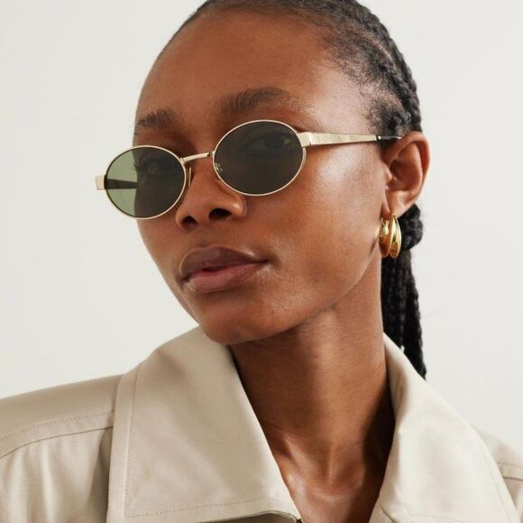 Saint Laurent Paris 🕶️ New Saint Laurent SL692 003 Sunglasses -Gold Frame Size ONE SIZE - 3 Thumbnail