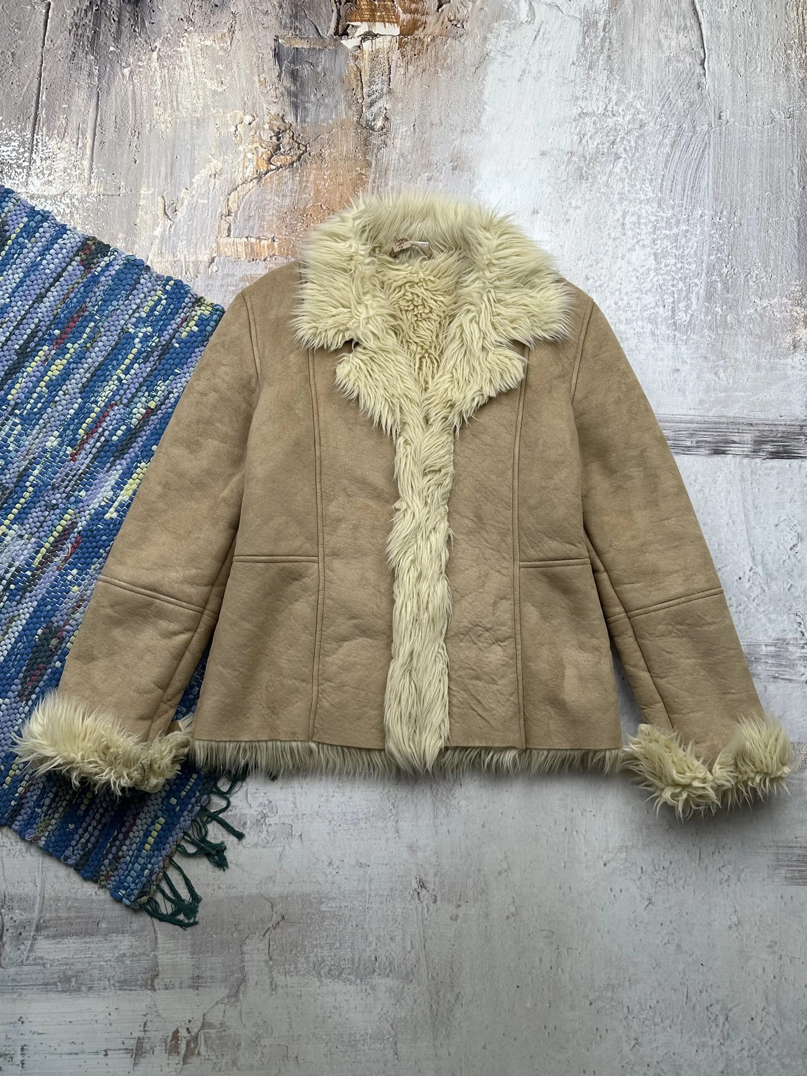 Vintage Vintage Faux Sheepskin Coat A291(460)D15 Size M / US 6-8 / IT 42-44 - 1 Thumbnail