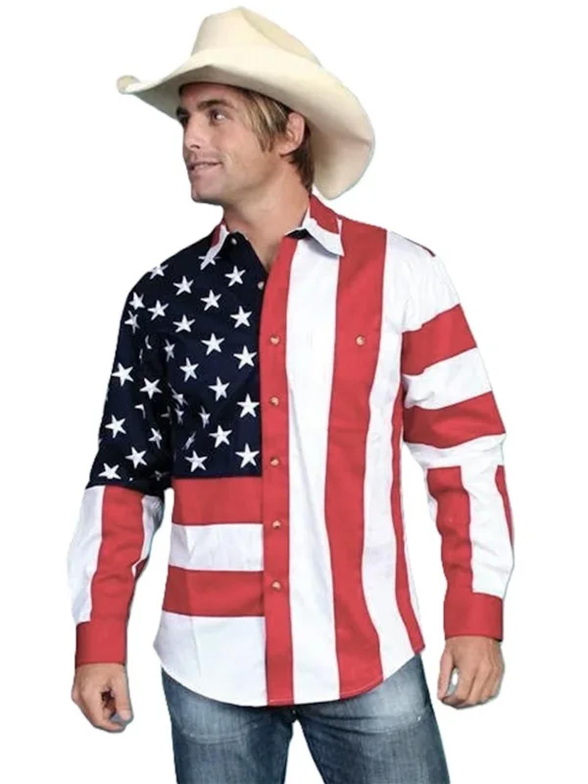 Other Scully Rangewear U.S. Flag Button Up Shirt - Sz. S Size US S / EU 44-46 / 1 - 1 Thumbnail