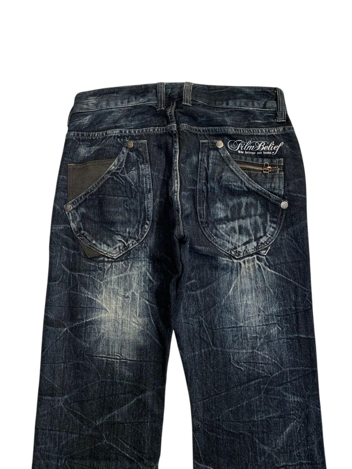 Tornado Mart RUSTY SKULL BONES WILD LIFE STUDDED CLAWMARK PUNK DENIM☠️ Size US 32 / EU 48 - 8 Thumbnail