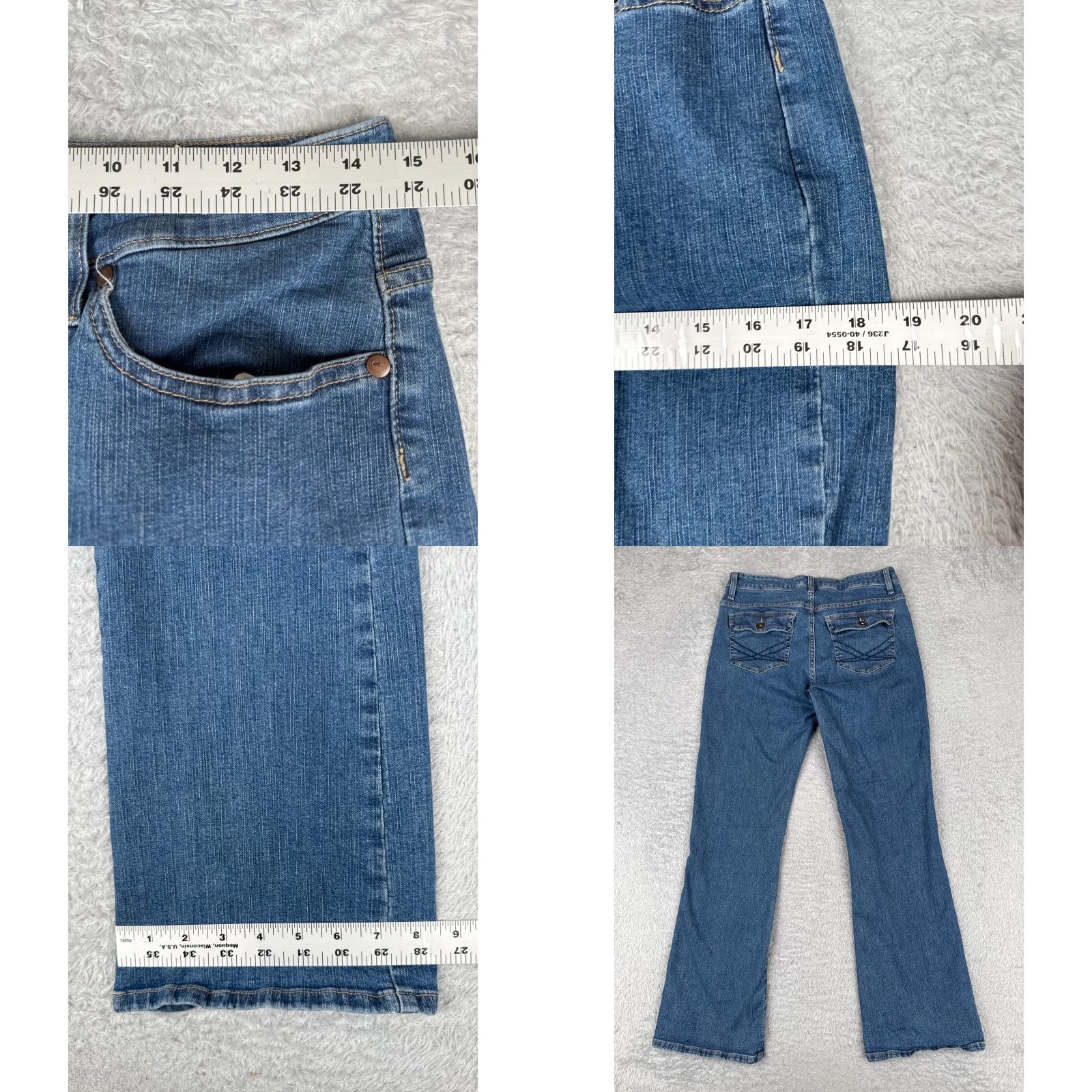 Lee Lee Jeans Women Boots Cut Denim 29x30 Blue Mid Rise 10 Regular Inseam 30 5-Pocket Cotton Blend Vintage No - Size 32" / US 10 / IT 46 - 9 Thumbnail