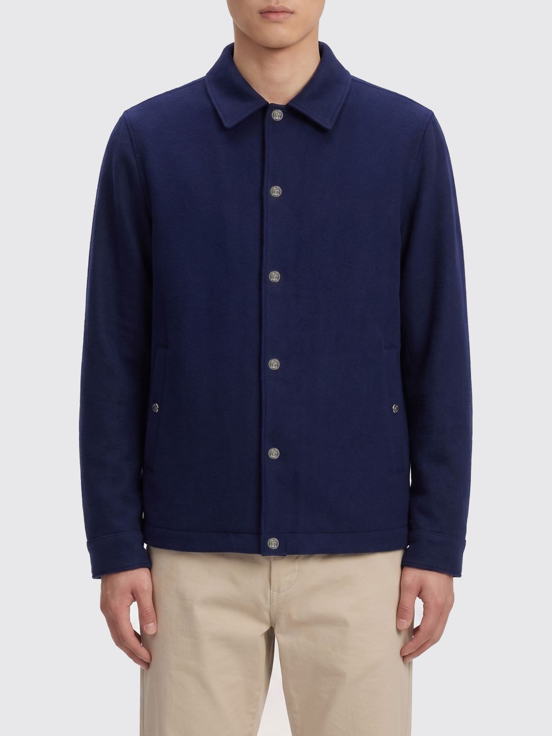 Brunello Cucinelli Brunello Cucinelli Jacket Men Blue Size US XL / EU 56 / 4 - 1 Thumbnail