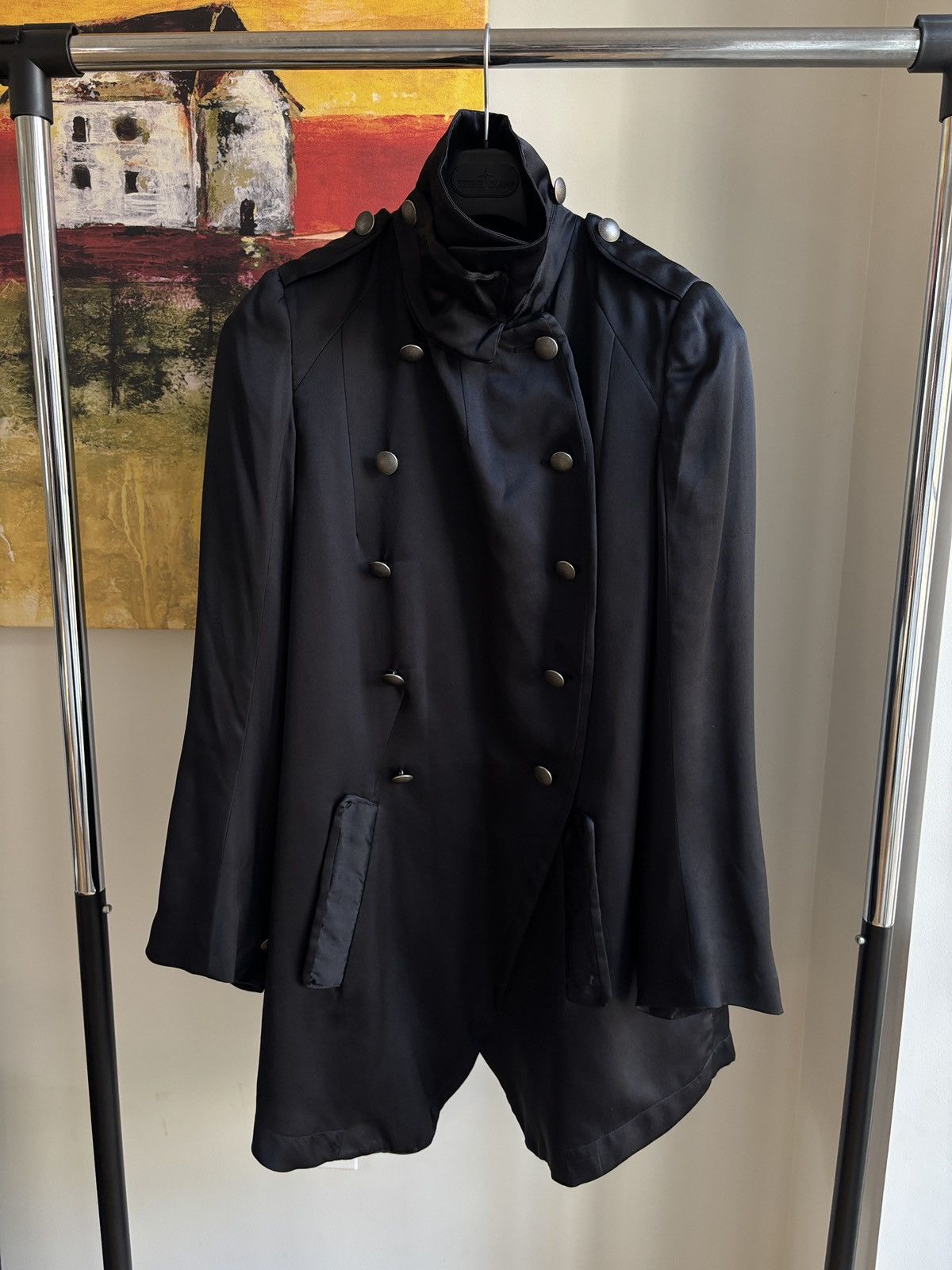 Ann Demeulemeester Ann Demeulemeester Asymmetrical Napoleon Trench Coat Size US S / EU 44-46 / 1 - 2 Thumbnail