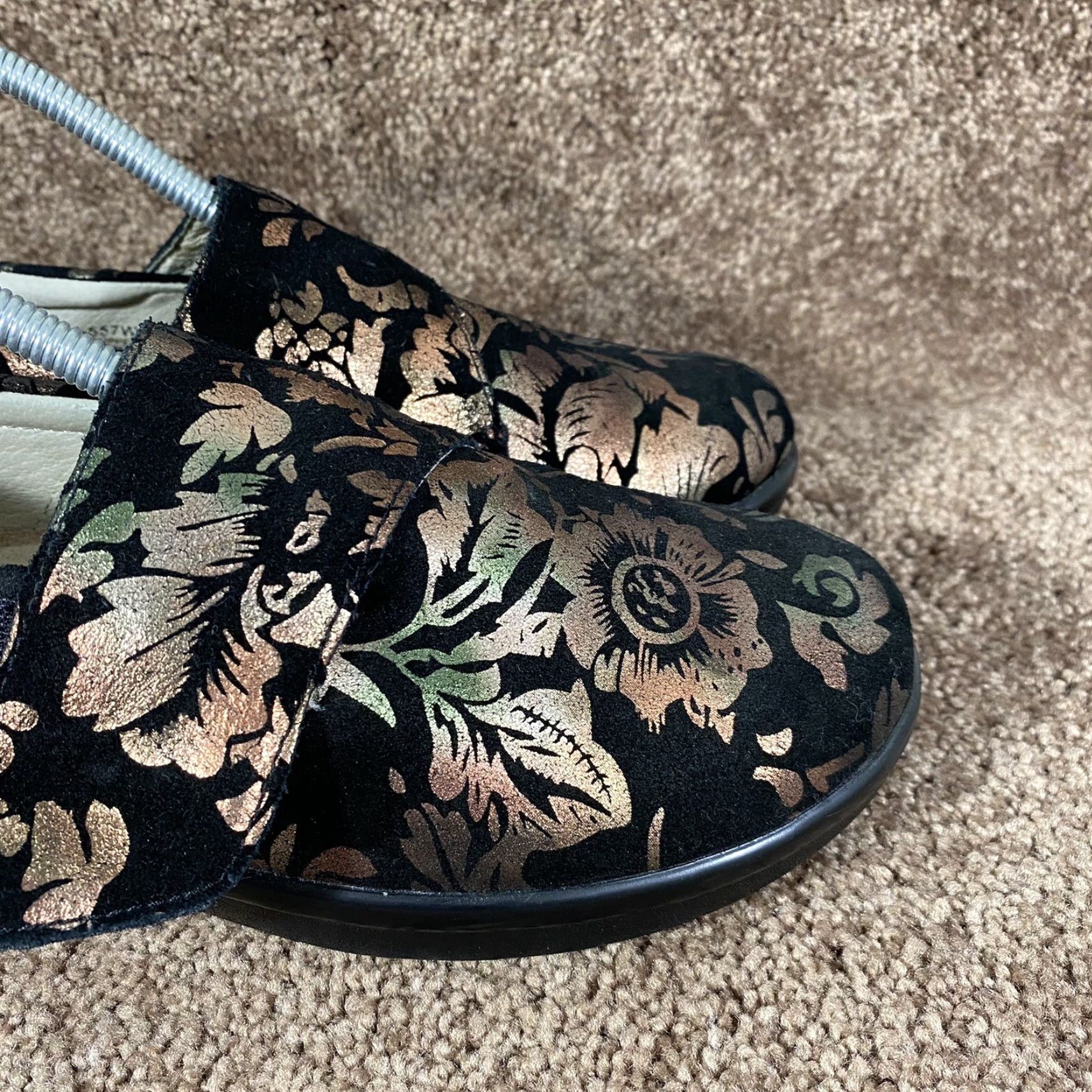 Vintage ALEGRIA Lauryn Clog Womens EU 39 / US 9 Black Floral Slip On Casual LAU-557W Size ONE SIZE - 3 Thumbnail