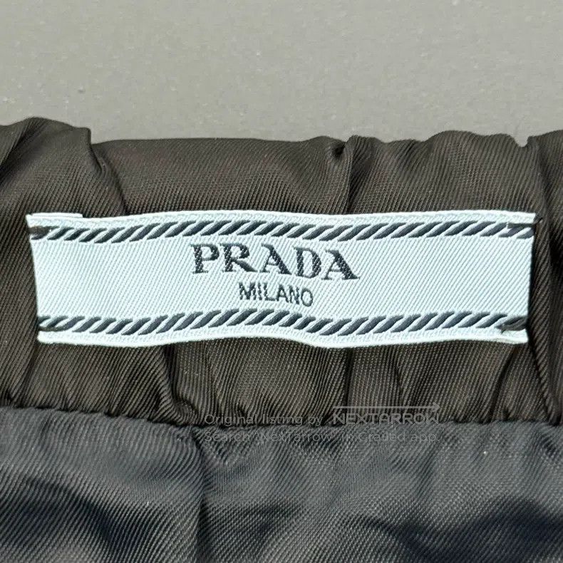 Prada Prada Dark gray checkered triangle stitching sheep wool sh Size 26" / US 2 / IT 38 - 5 Thumbnail