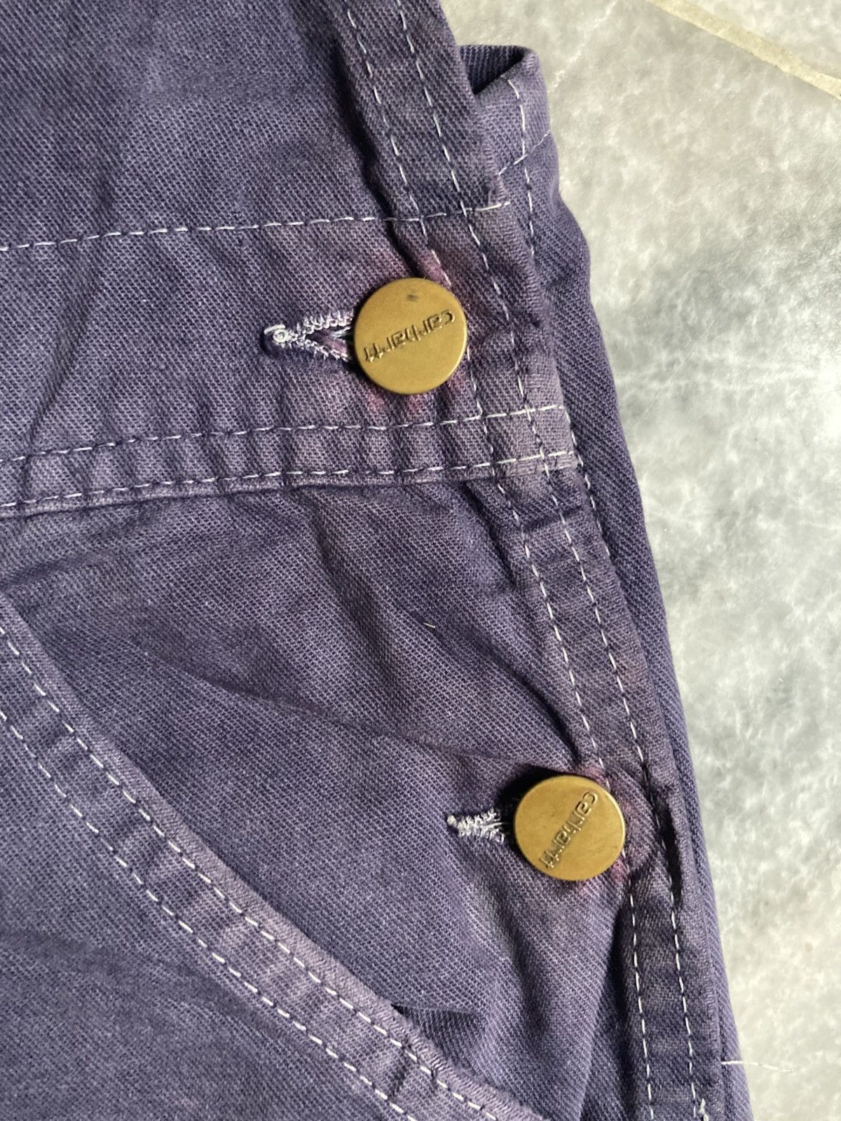 Carhartt × Vintage Vintage Distressed Carhatt Bib Overalls Dungaree Workwear Size US 36 / EU 52 - 7 Thumbnail