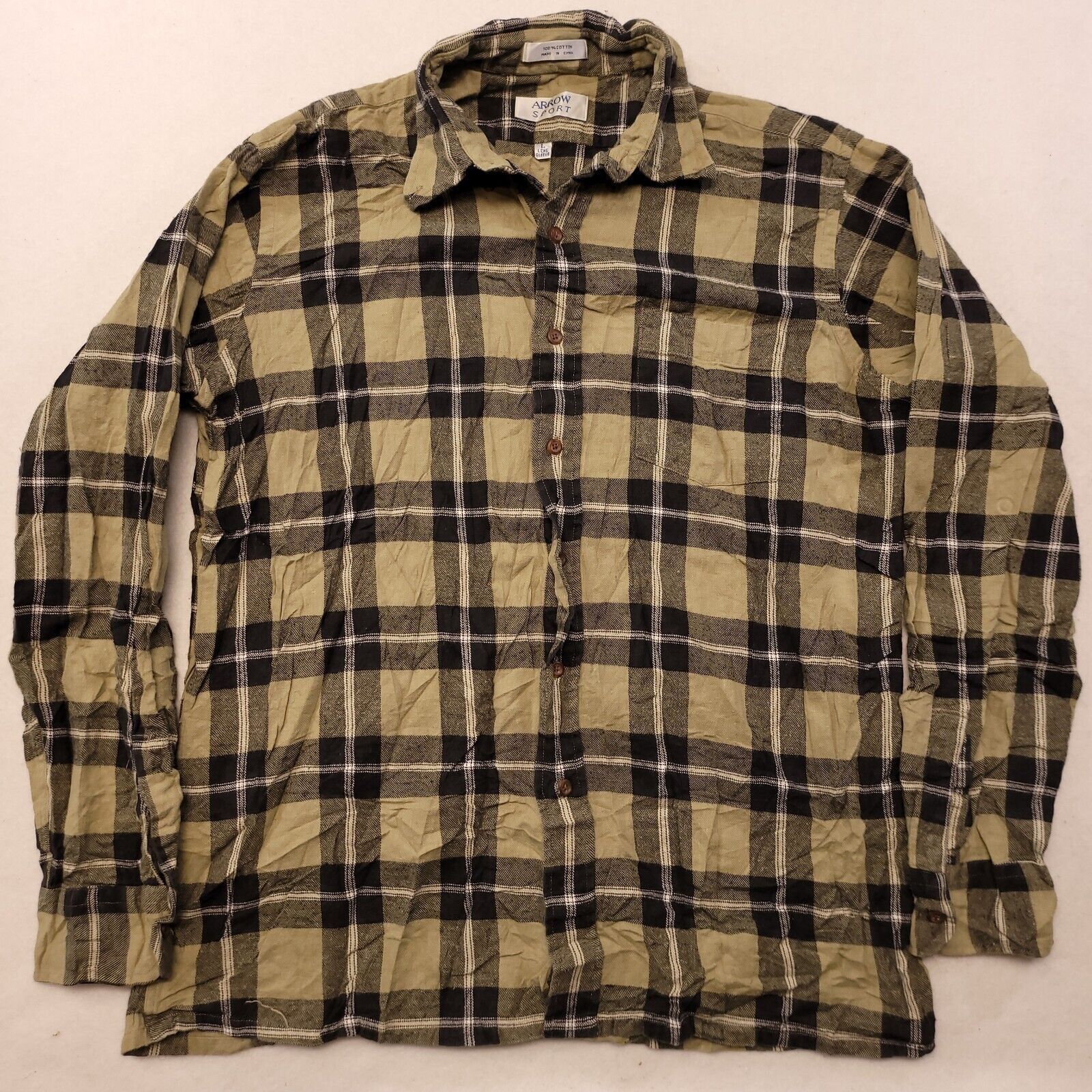 Arrow Arrow Tartan Flannel Casual Shirt Mens Size Large L Brown Size US L / EU 52-54 / 3 - 2 Thumbnail