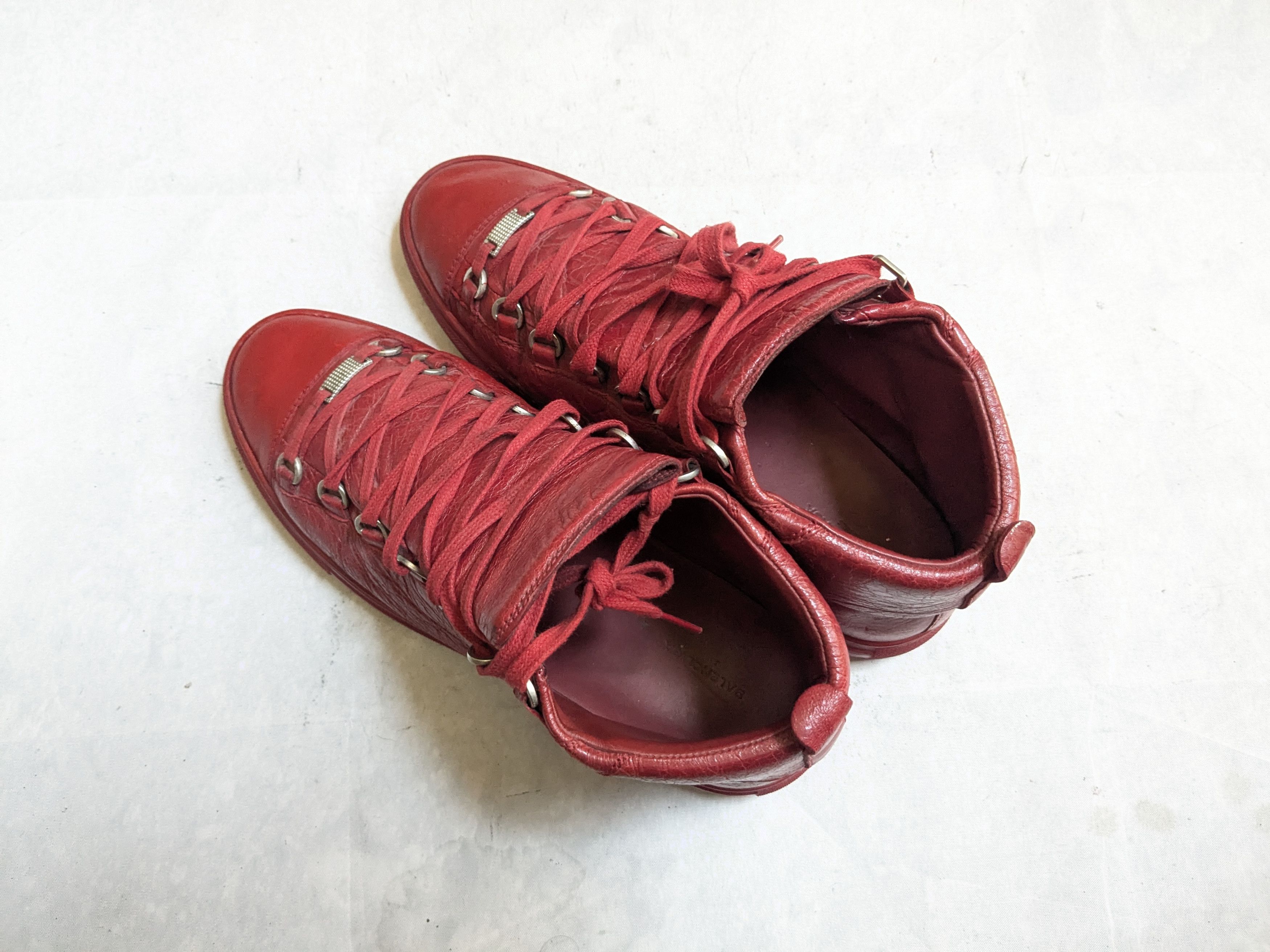 Balenciaga Balenciaga Arena Red 10 Leather High Tops Size US 10 / EU 43 - 15 Thumbnail