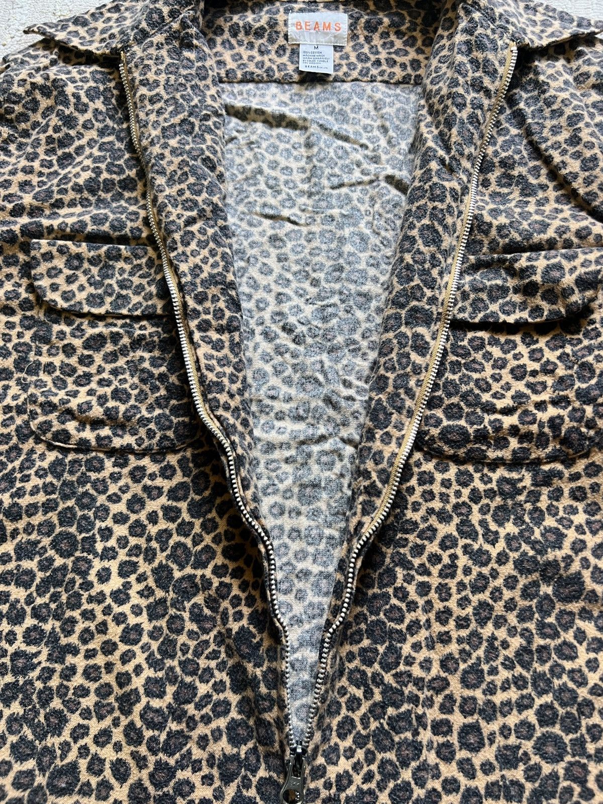 Beams Plus × Beauty Beast Beams Zip Up Leopard Double Pocket Shirt Size US M / EU 48-50 / 2 - 9 Thumbnail