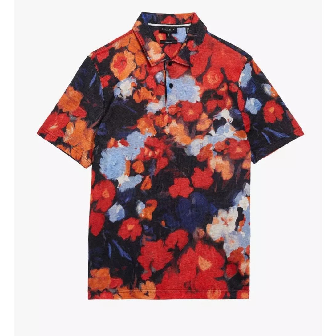 Ted Baker TED BAKER XL DARLY FLORAL LINEN POLO SIZE 5 NWT MSRP $175 Size US XL / EU 56 / 4 - 1 Thumbnail
