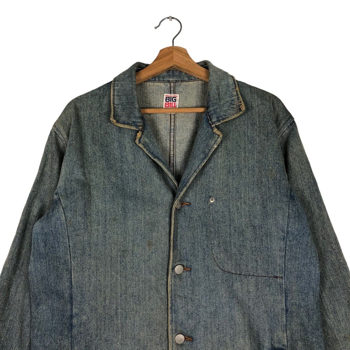 Japanese Brand 🔥Vtg Denim Worker Union Made Big Bill Biker Detroit Pocket Size US M / EU 48-50 / 2 - 3 Thumbnail