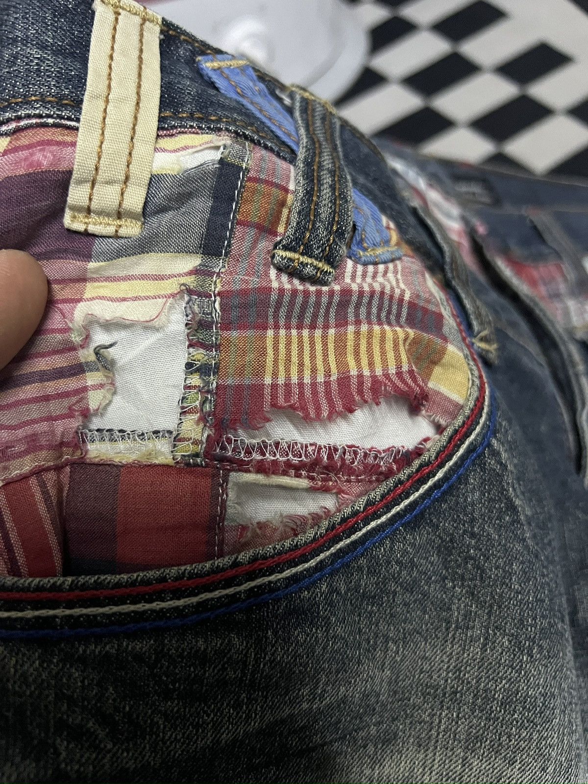 Japanese Brand Dominated Double Waist Jeans Size US 34 / EU 50 - 3 Thumbnail