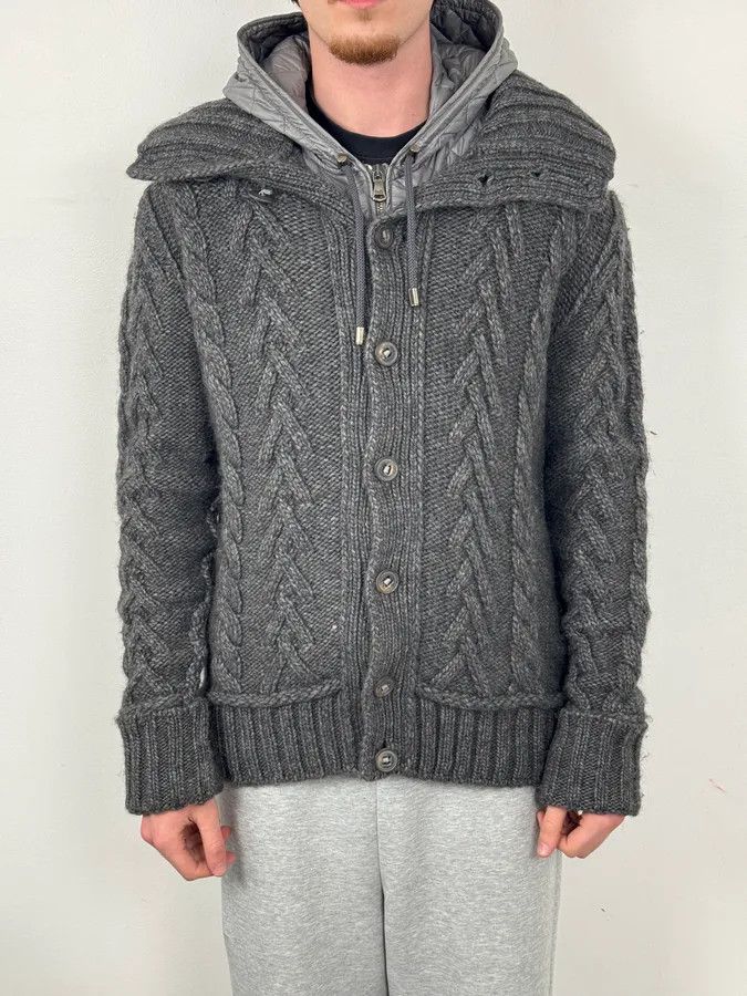 Dolce & Gabbana AW2010 Dolce & Gabbana Grey Wool Quilted Hood Cardigan Jacket Size US L / EU 52-54 / 3 - 1 Thumbnail