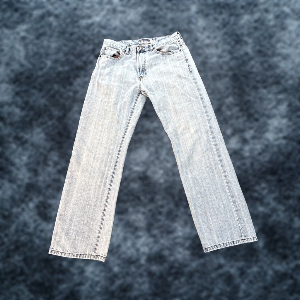 Old Navy VINTAGE Old Navy Jeans Men 32x30 Light Wash Denim Distressed Pockets 90s Wide-Leg Relaxed 32in inseam Blue Jeans Shirt? Size US 32 / EU 48 - 1 Thumbnail
