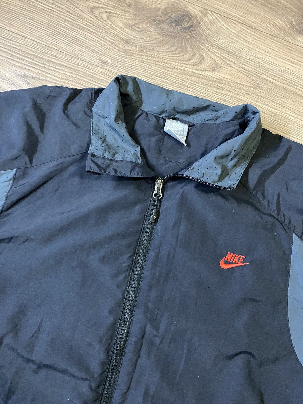 Nike × Vintage Vintage Nike Nylon Drill Light Jacket Black Size M Size US M / EU 48-50 / 2 - 9 Thumbnail