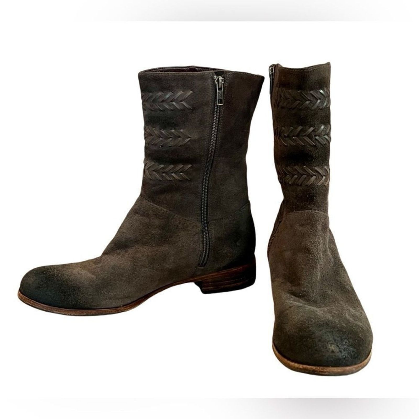 Ugg UGG Australia Western Mid Calf Brown Suede Distressed Boot 9 Size US 9 / IT 39 - 2 Thumbnail