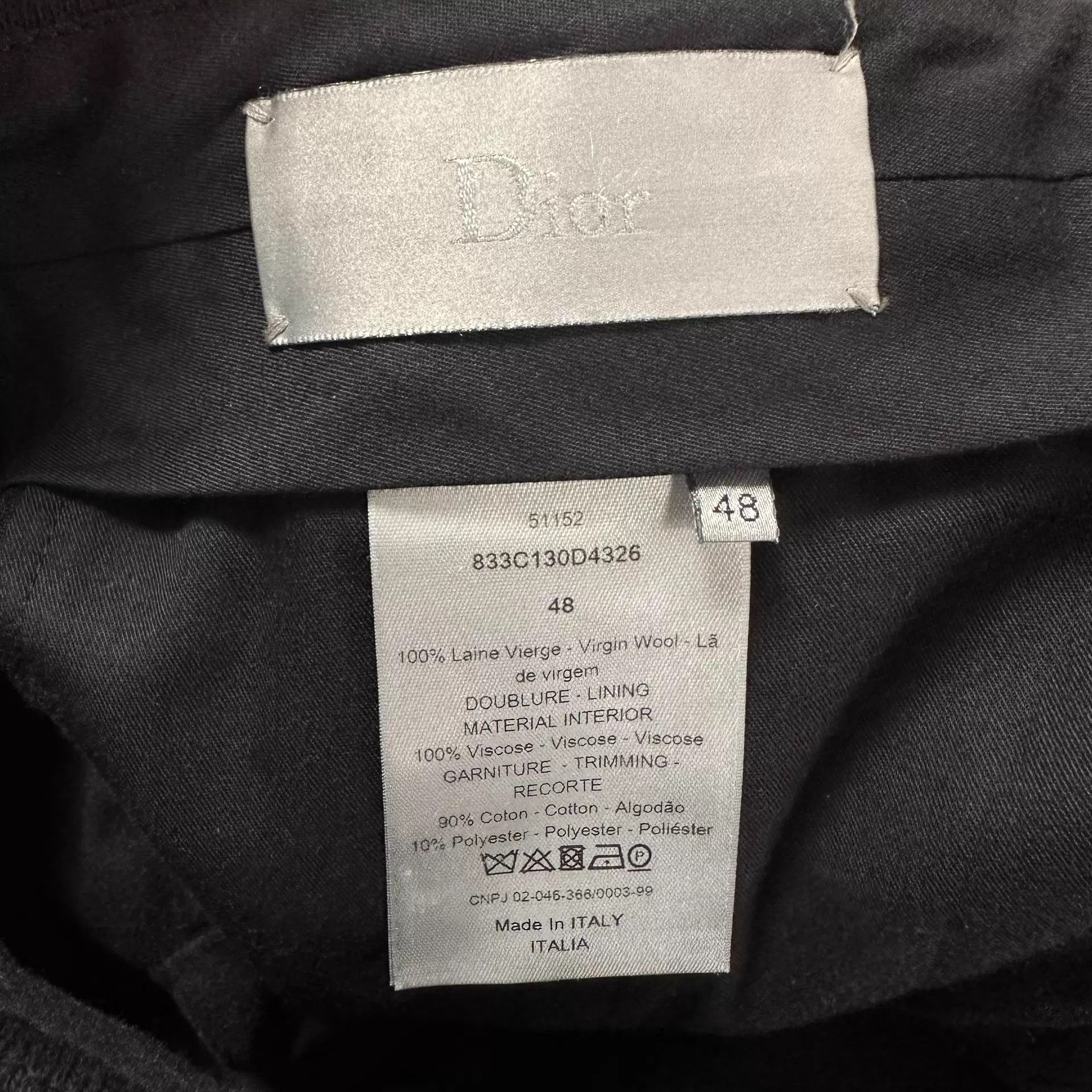 Dior Dior Homme 18fw white line armband wool suit 48 Kva final Size 48L - 8 Thumbnail
