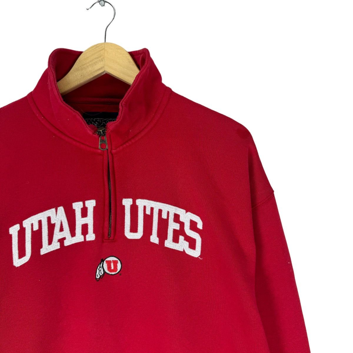Jansport ☀️UTAH UTES NFL HALF ZIP SWEATSHIRT CREWNECK Size US XL / EU 56 / 4 - 3 Thumbnail
