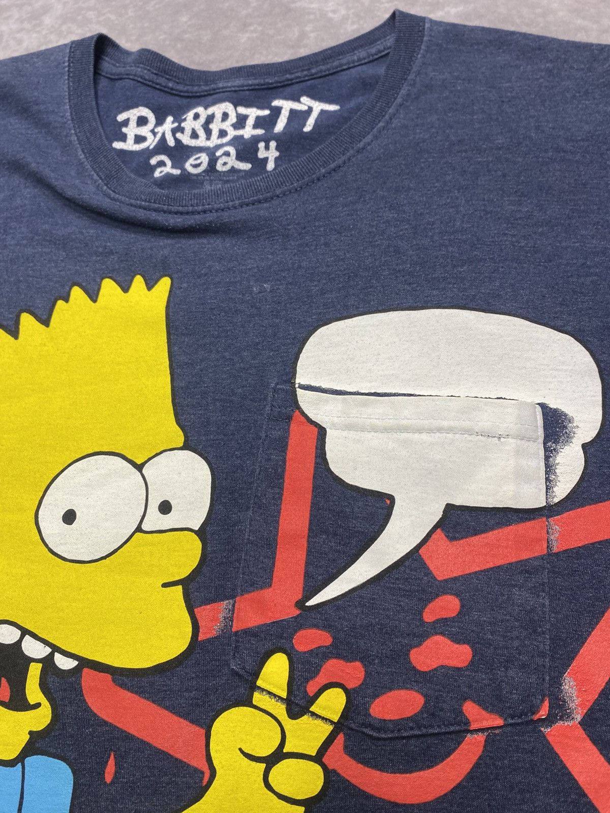 Asspizza Babbitt Week 23 Bart Text Bubble Revived T-Shirt Blue Size US XL / EU 56 / 4 - 2 Thumbnail