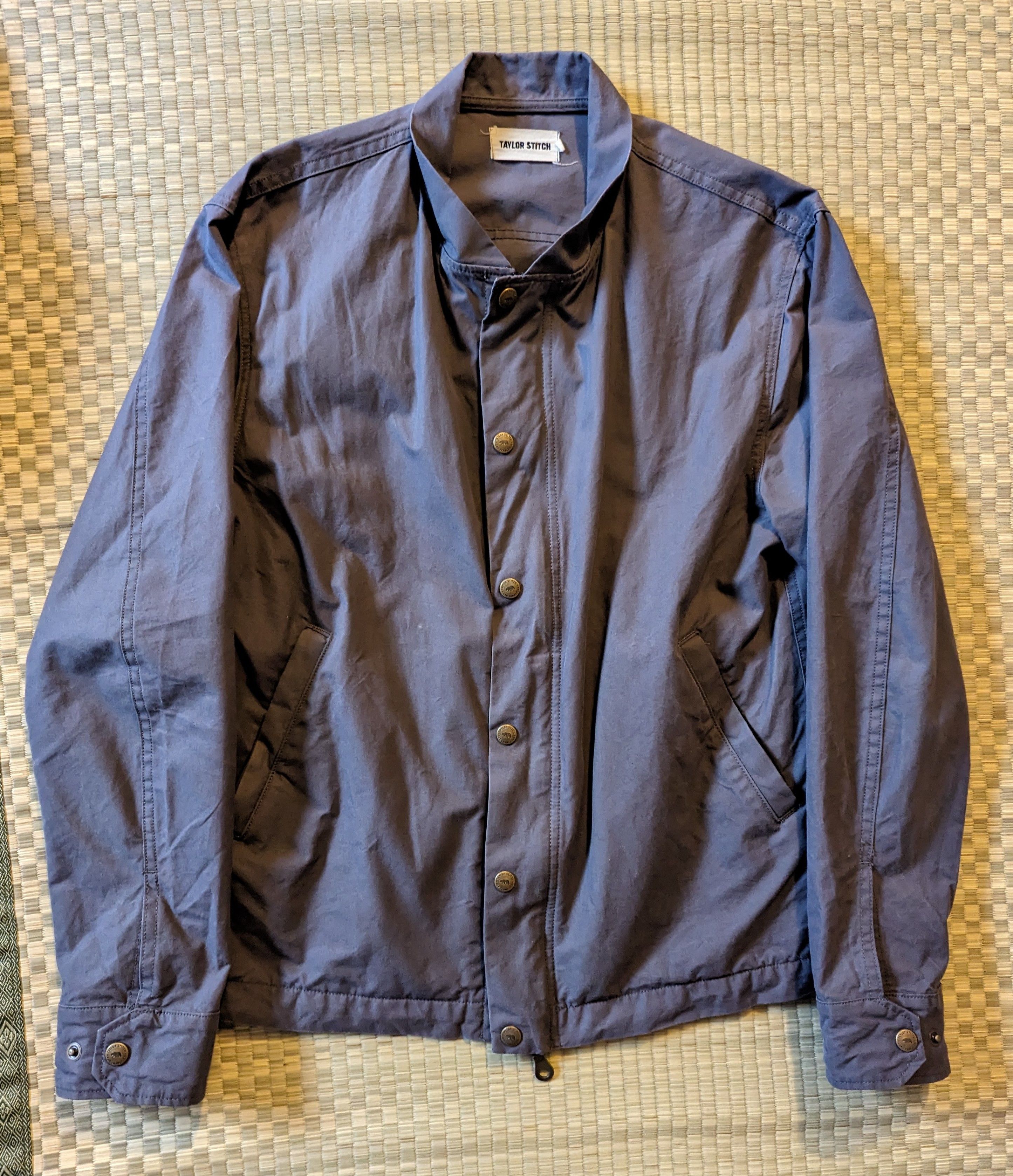 image of Taylor Stitch Nyco Bomber Jacket Made In Usa in Grey, Men's (Size Medium)