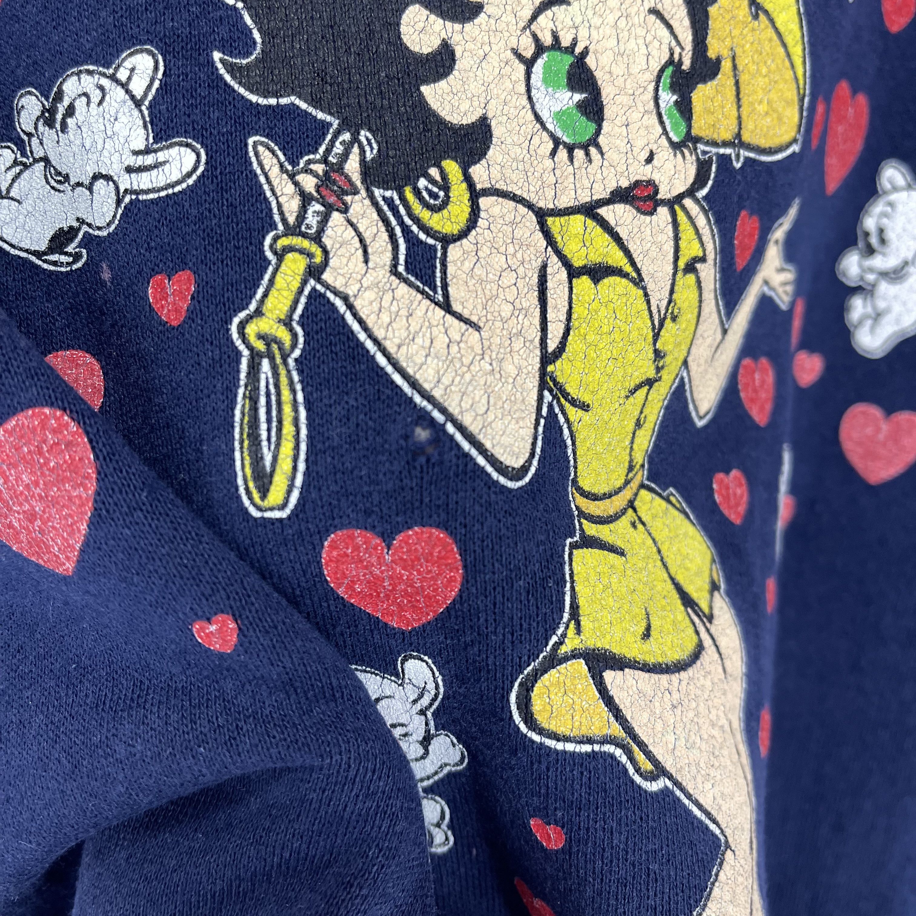 Cartoon Network 90s Vintage BETTY BOOP by SANTEE Hoodie #2523/M Size US L / EU 52-54 / 3 - 4 Thumbnail