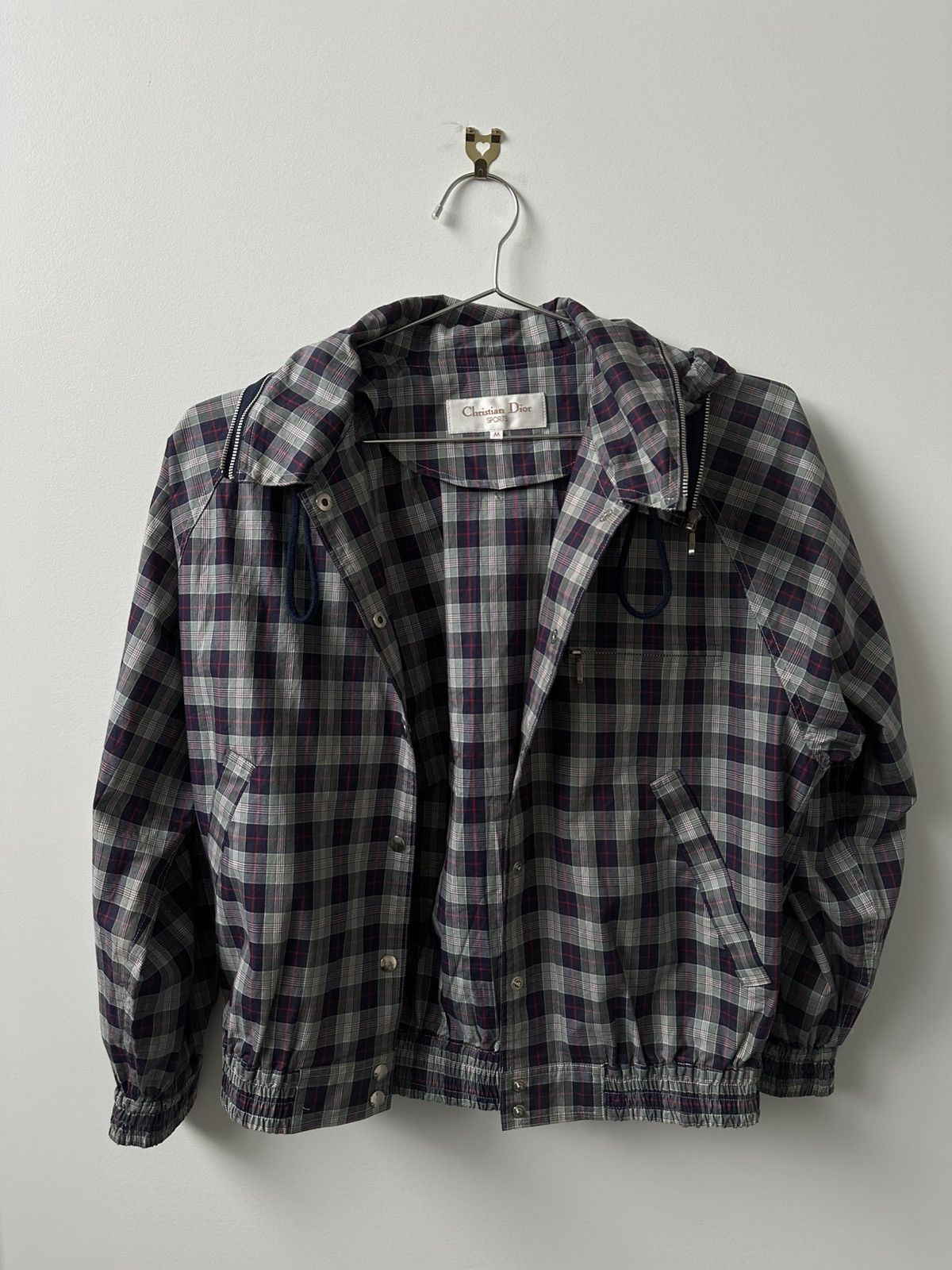 Christian Dior Monsieur Vintage 90s Christian Dior Sports Japan Plaid Cropped Jacket Size S / US 4 / IT 40 - 7 Thumbnail