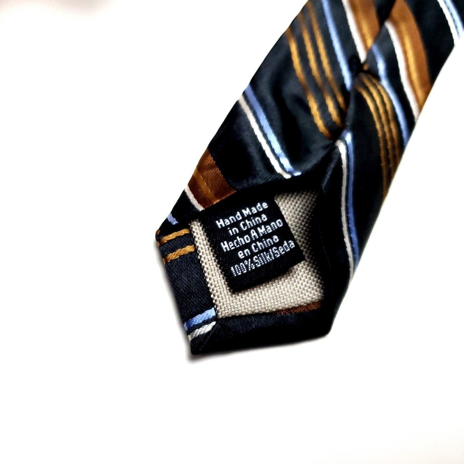 Other Wembley Silk Tie Woven Striped Gray Brown Size ONE SIZE - 4 Thumbnail