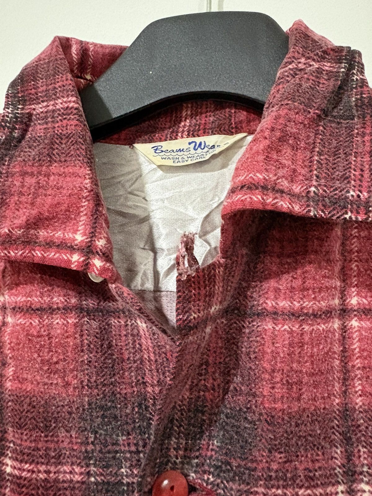 Beams Plus Vintage Beams shirt rayon plaid check Size US M / EU 48-50 / 2 - 3 Thumbnail