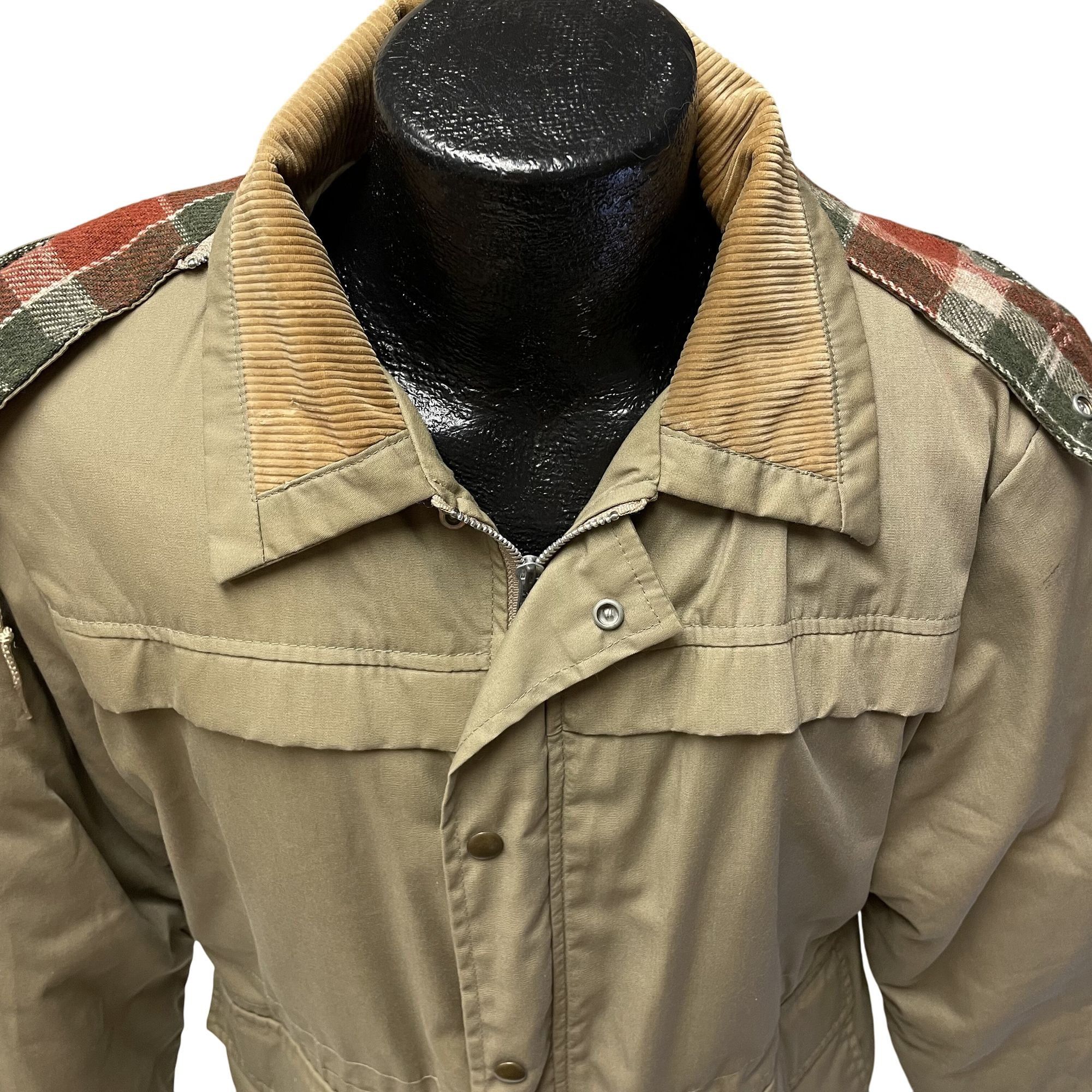 Other Vtg MOD Khaki INSULATED Winter Coat Flannel Jacket Size US L / EU 52-54 / 3 - 3 Thumbnail