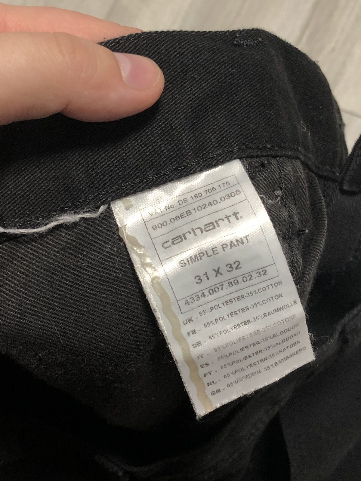 Carhartt Vintage Carhartt Simple Black Pants Y2K Size US 31 - 3 Thumbnail