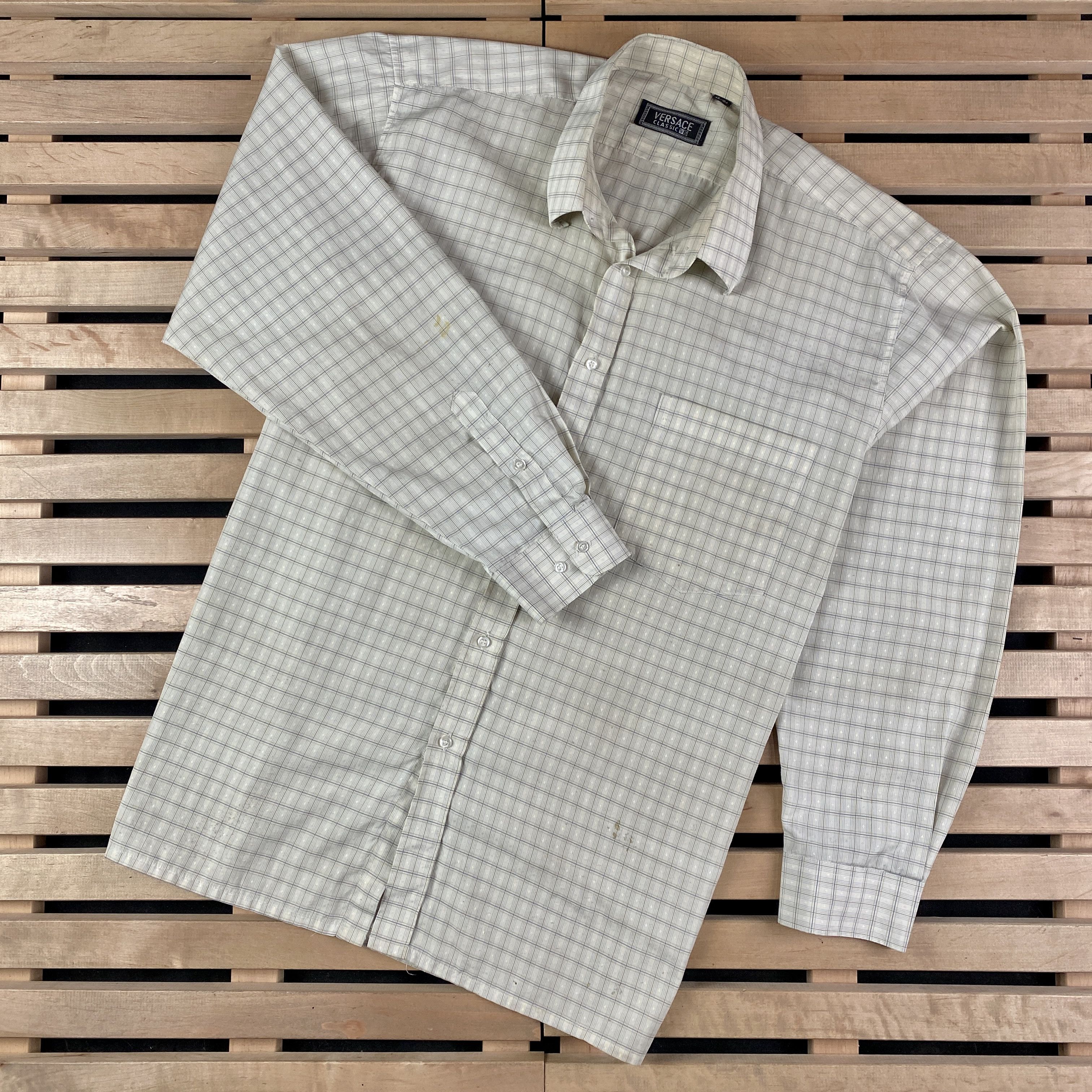 Versace > Skott: Mens Long Sleeve Shirts Versace Size XL Cotton Size US XL / EU 56 / 4 - 1 Thumbnail