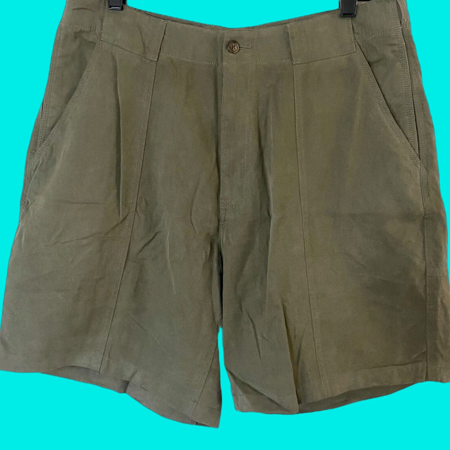Tommy Bahama Tommy Bahama Survivor 8'' Shorts Olive Green Men's Size 35 Casual Outdoors Size US 35 - 1 Thumbnail