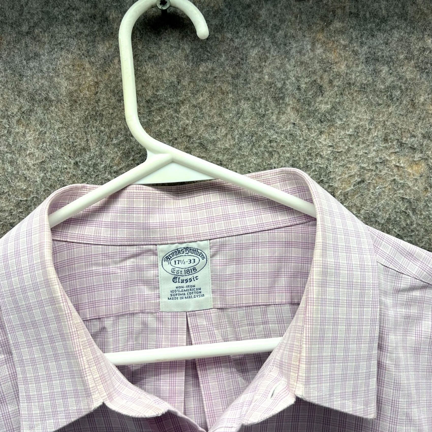 Brooks Brothers Brook Brothers Shirt Mens 17.5 33 Pink Button-Down Classic Glen Check Preppy Size US XXL / EU 58 / 5 - 7 Thumbnail