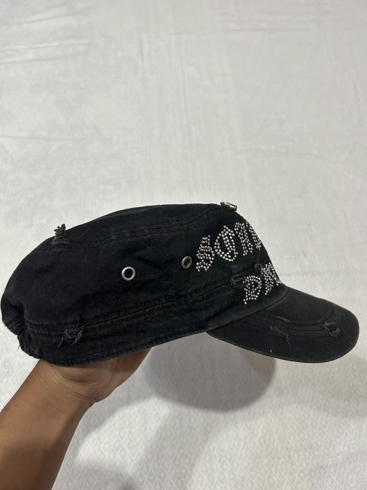 Japanese Brand Studded Skull Commando Hats Size ONE SIZE - 3 Thumbnail