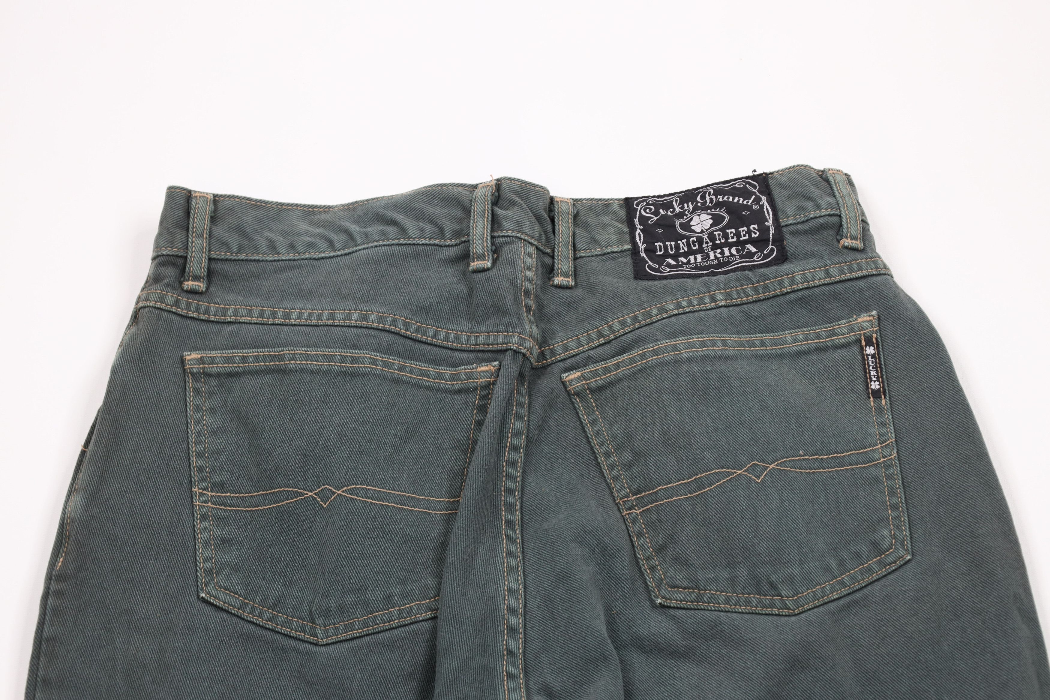 Lucky Brand × Vintage Vintage 90s Lucky Brand Jeans Fit Denim Jeans Green USA Size US 32 / EU 48 - 9 Thumbnail
