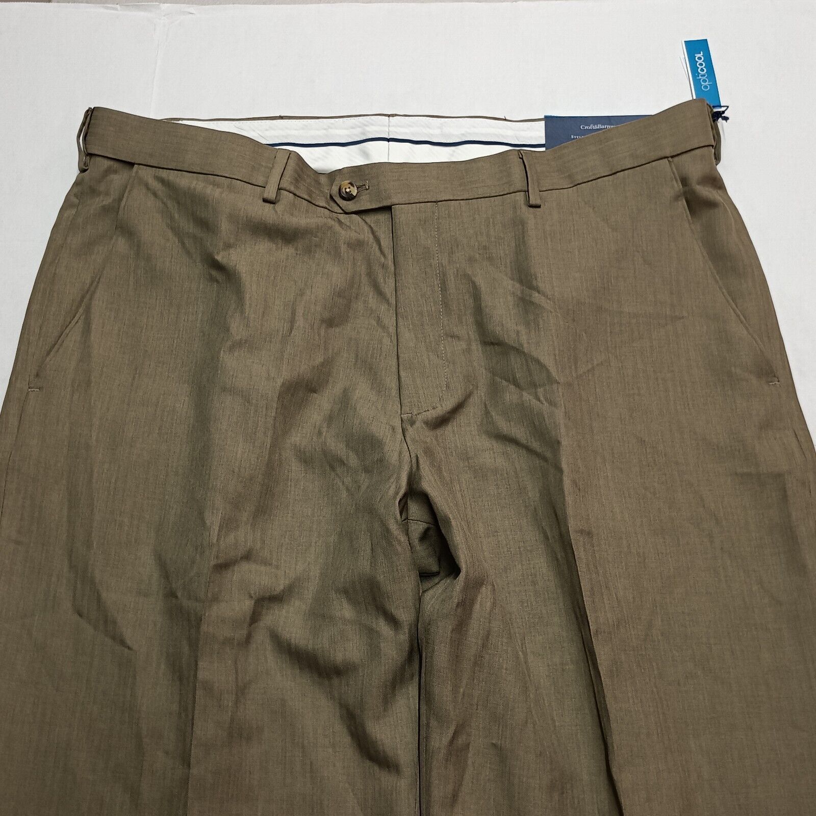 Croft & Barrow Croft & Barrow Dress Pants Men's 40x32 Tan Classic Fit Size US 40 / EU 56 - 4 Thumbnail