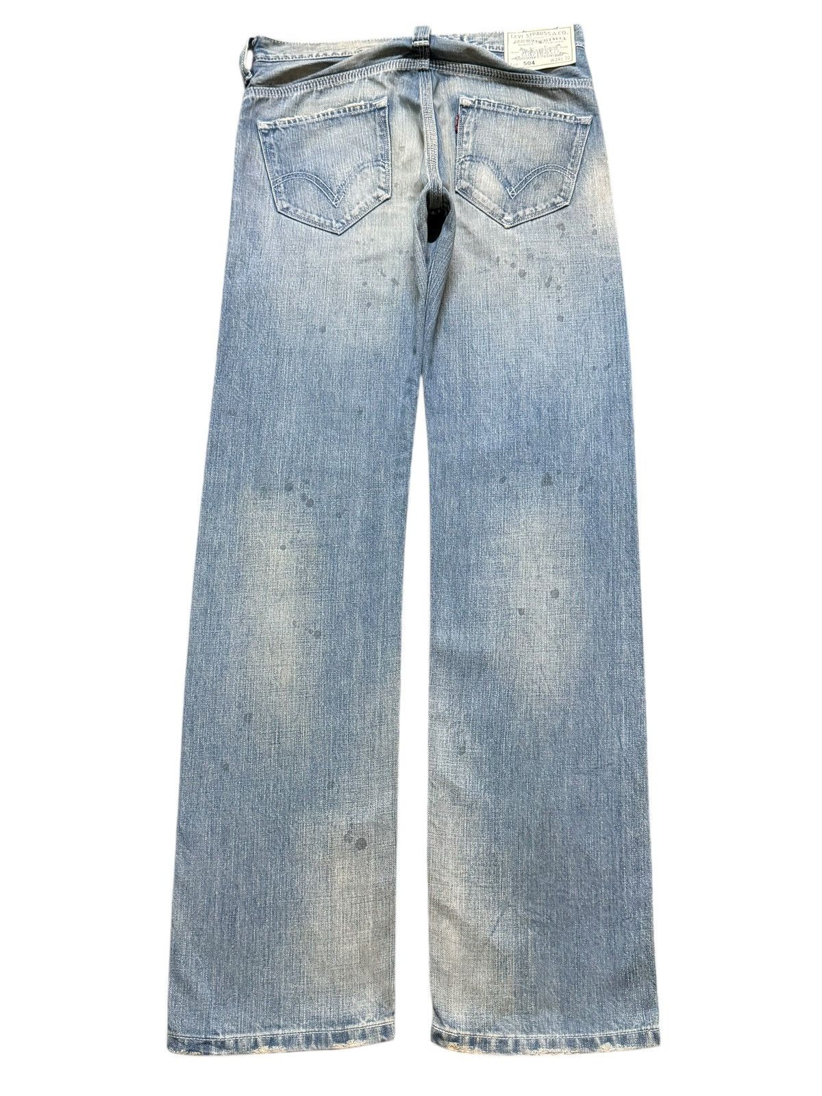 Levi's Vintage Y2K Levis 504 Faded Wash Whisker Distressed Straight Size US 30 / EU 46 - 2 Thumbnail