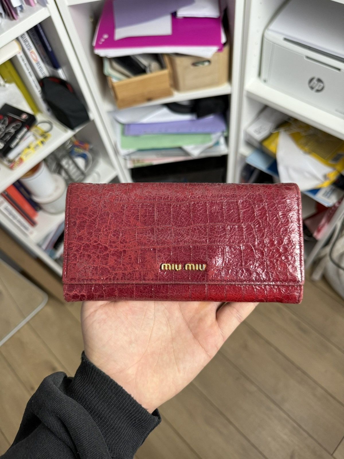 Vintage y2k Miu Miu leather wallet designer archive luxury