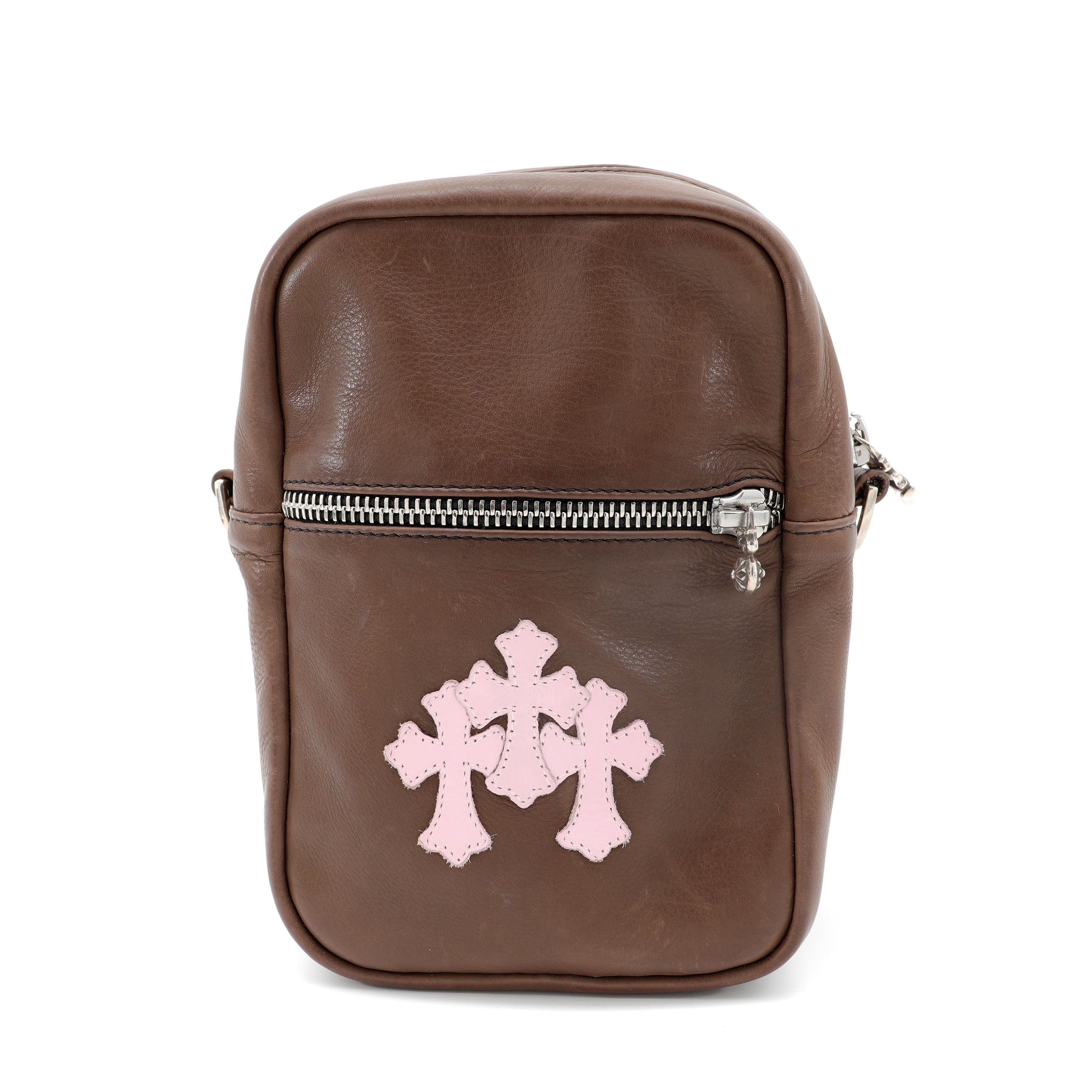 Chrome Hearts Taka Mini Brown Leather Triple Cross Size ONE SIZE - 3 Thumbnail