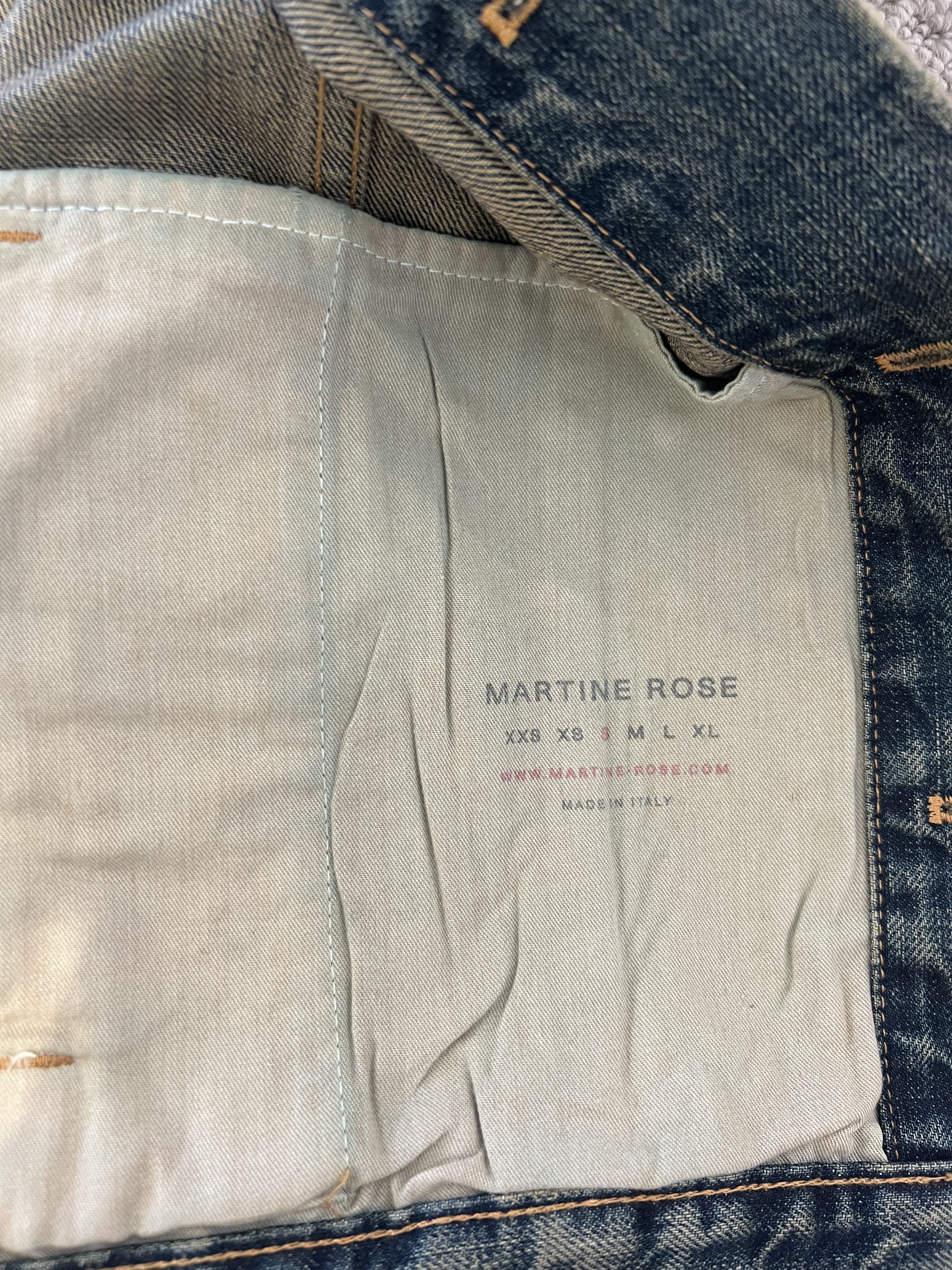 Martine Rose Martine Rose rhinestone-embellished denim jacket Size US S / EU 44-46 / 1 - 7 Thumbnail