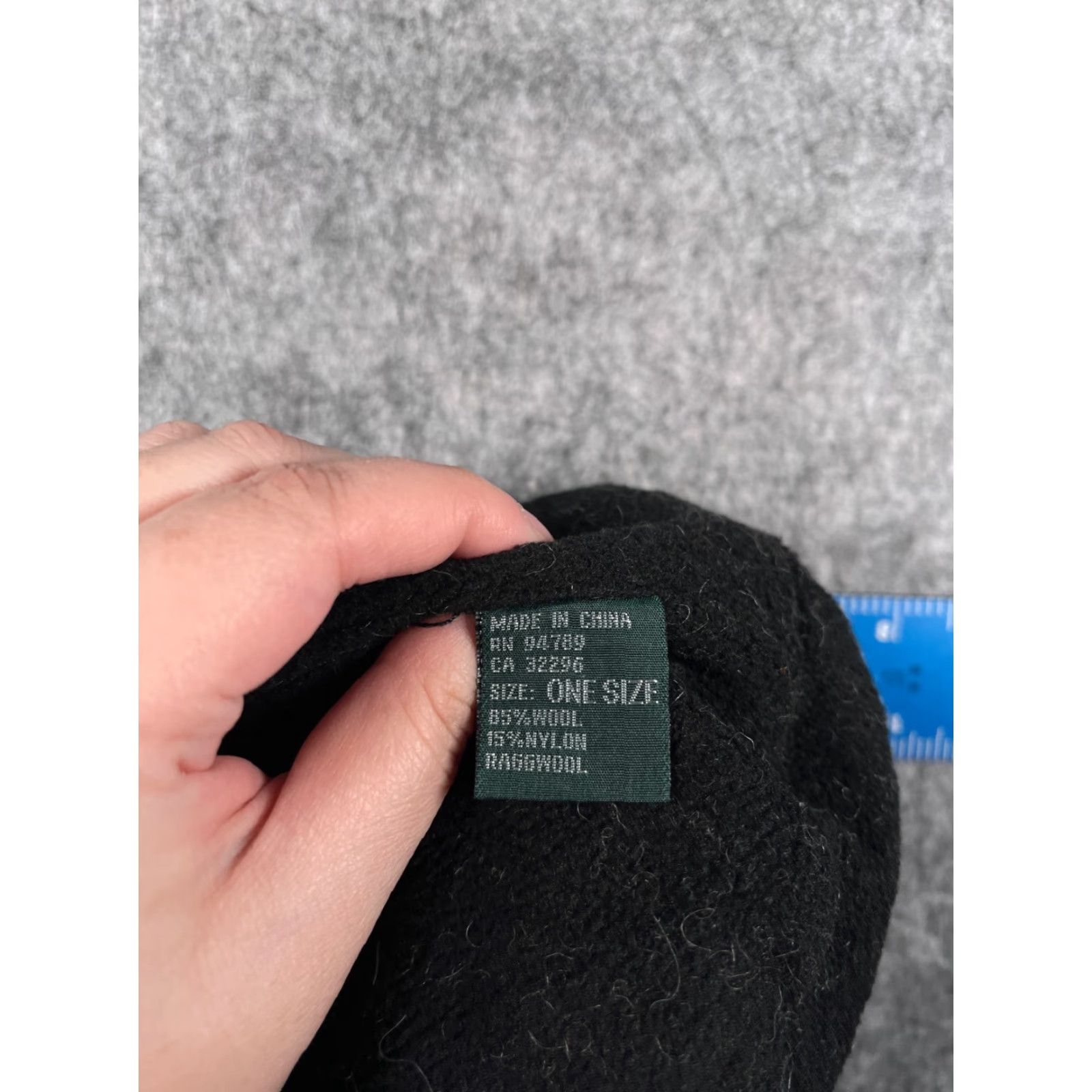 Vintage Gloves International Inc Beanie Hat/Cap Adult Small Gray Knit Nylon Wool Raggwool Blend Winter Ski Outdoor Casual Workwear Mens Size ONE SIZE - 6 Thumbnail