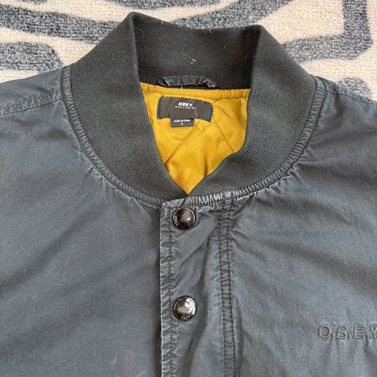 Obey Obey Zip Bomber Jacket with Gold Lining L Size US L / EU 52-54 / 3 - 2 Thumbnail