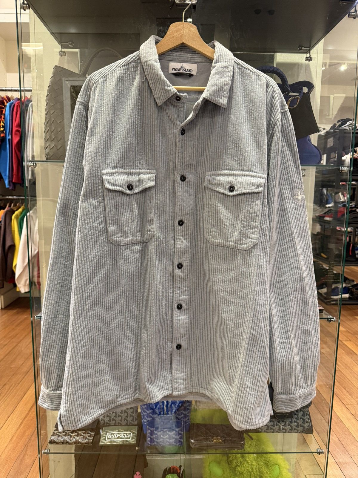 Stone Island Stone Island Jumbo Cord Button Up Overshirt Size US XXL / EU 58 / 5 - 1 Thumbnail