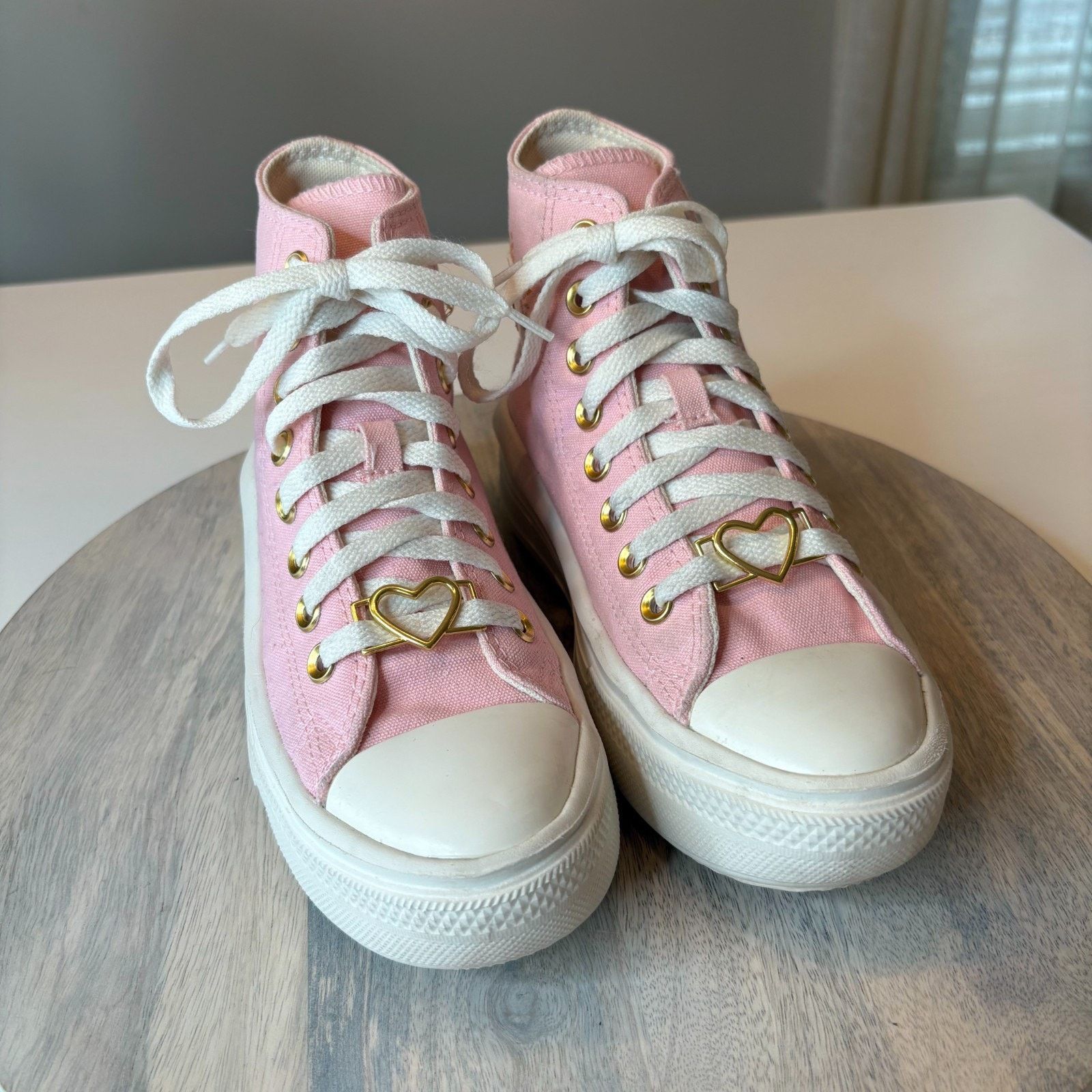 Converse Converse Chuck Taylor Platform Move Pink Heart Sneakers 5.5 Size US 5.5 / IT 35.5 - 5 Thumbnail