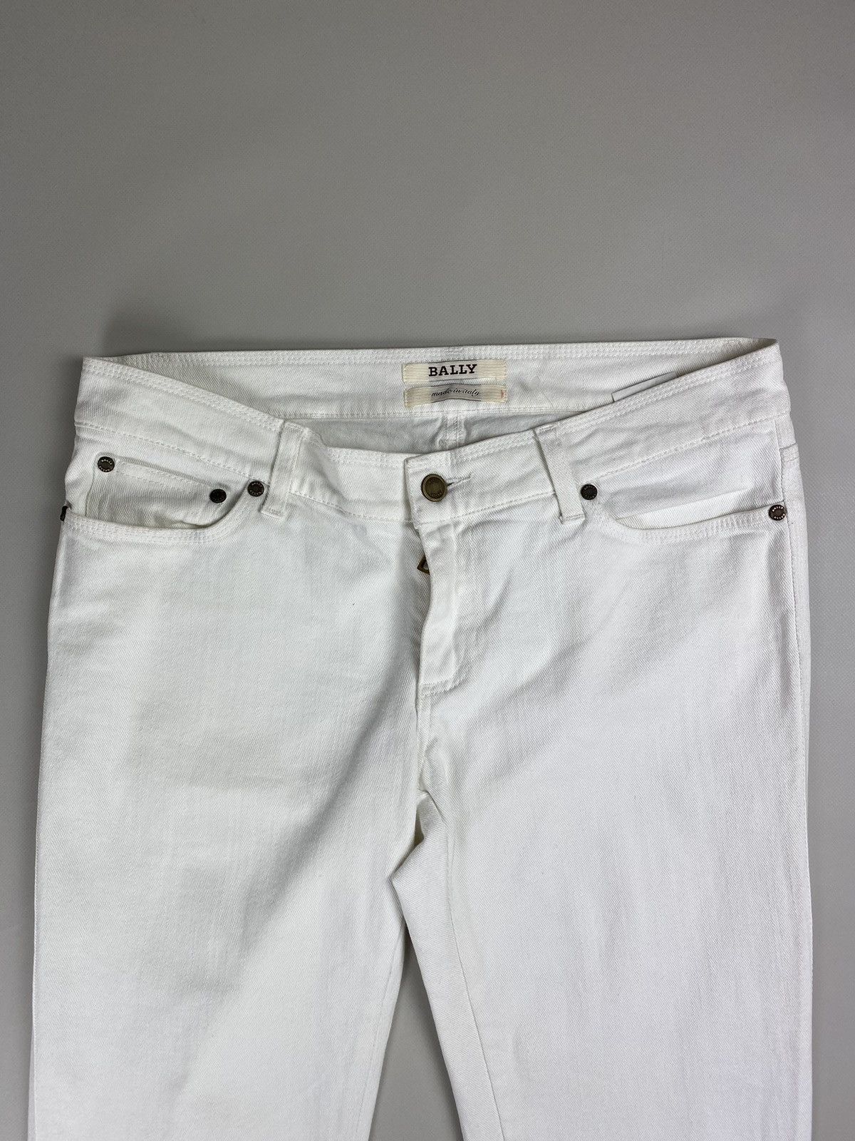 Bally Bally Ladies denim jeans size US 10 IT 44 white Size 32" / US 10 / IT 46 - 10 Thumbnail