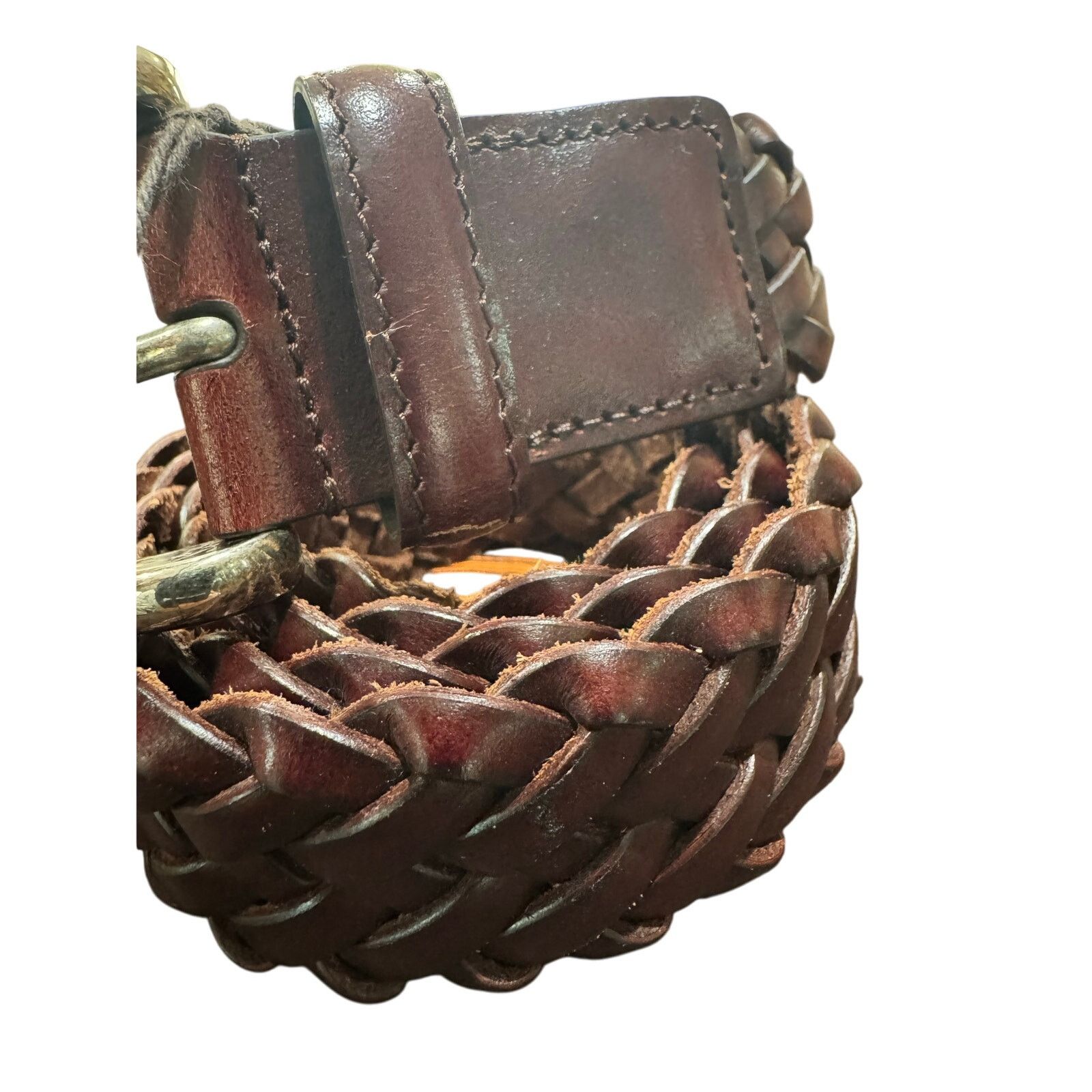 Tod's Tod's Brown Woven Calfskin Leather Belt sz. 85 cm (34 us) Size 34 - 5 Thumbnail