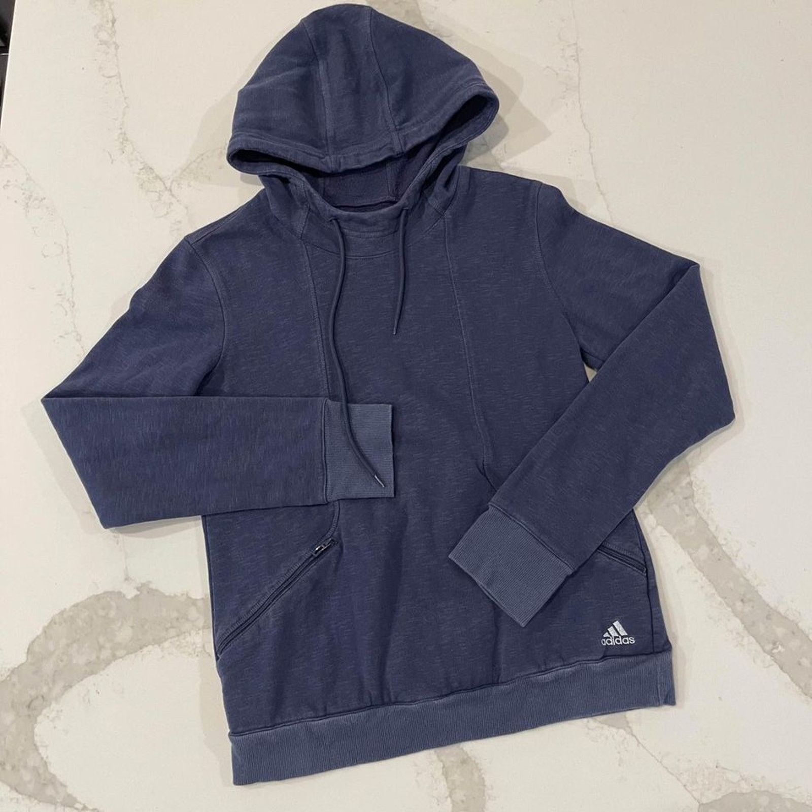 Adidas Adidas High Neck Hoodie Sweatshirt Womens Medium ZipPockets Size M / US 6-8 / IT 42-44 - 1 Thumbnail