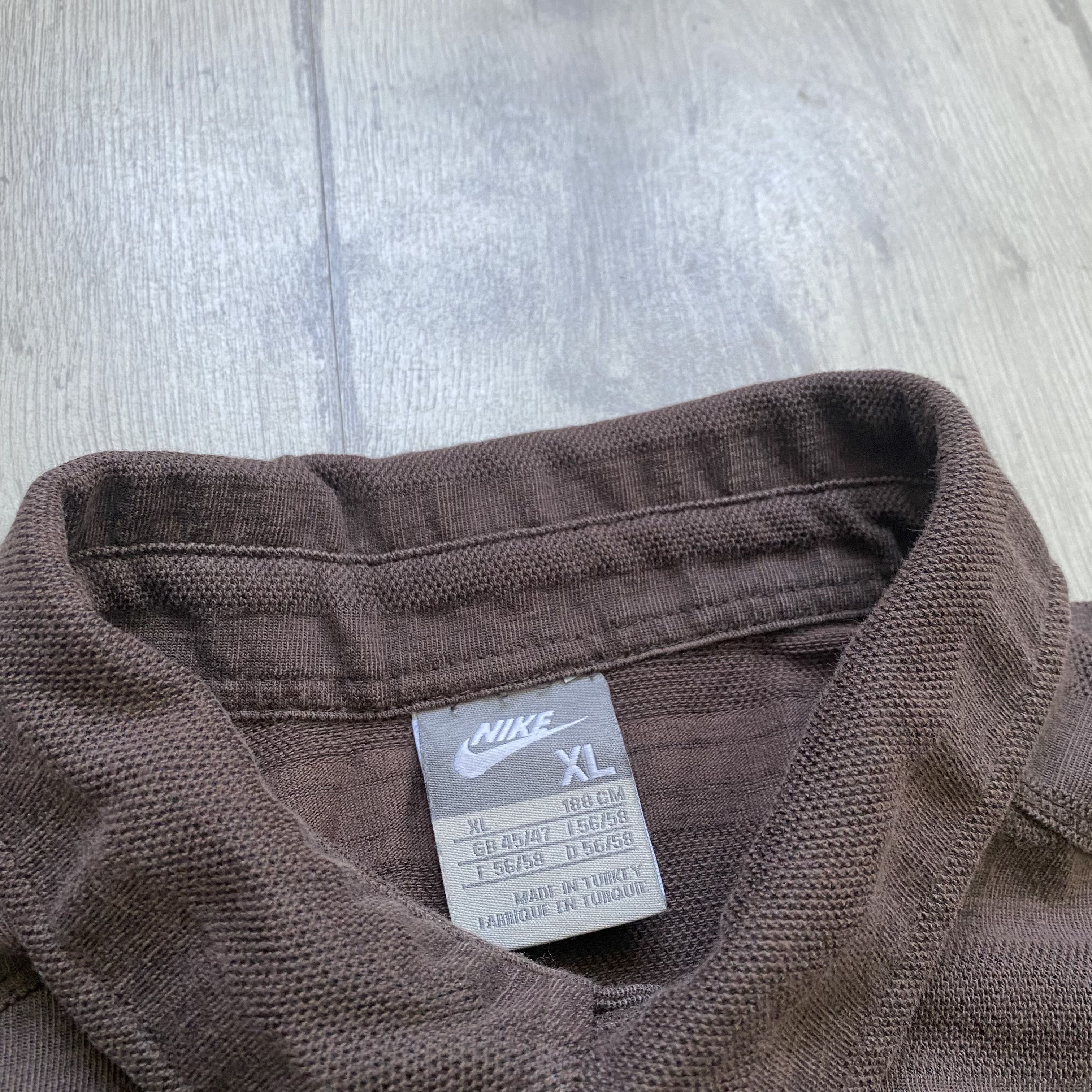 Nike 🤎 Vinage Nike Polo tee Brown 90s silver tags Swoosh Size US M / EU 48-50 / 2 - 5 Thumbnail