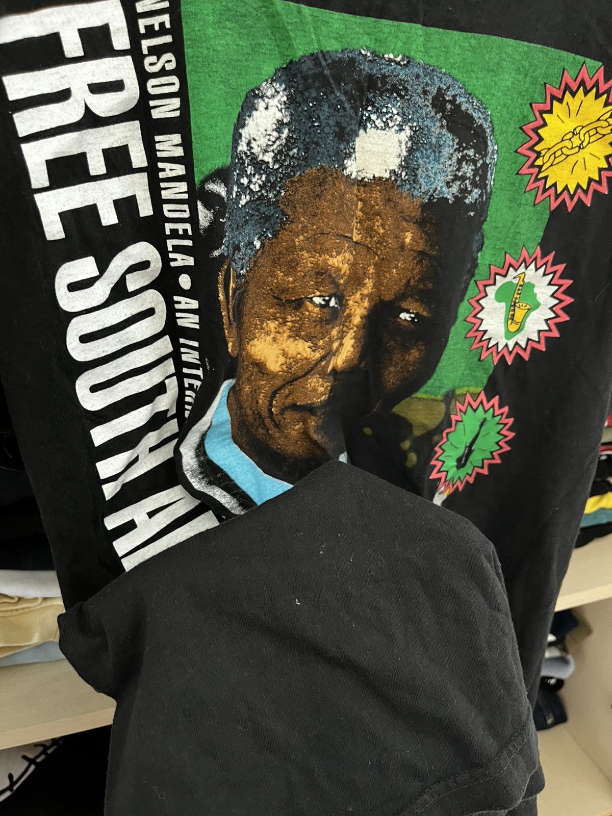 Vintage Nelson Mandela Vintage 1990 Streetwear T-Shirt Tee Size US XL / EU 56 / 4 - 5 Thumbnail